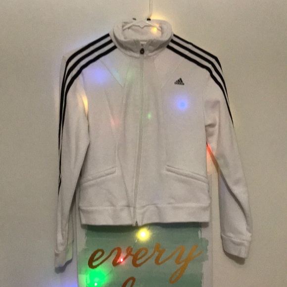 adidas Jackets & Blazers - WHITE ADIDAS TRACK JACKET